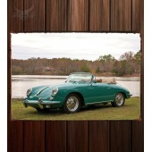 Металлическая табличка Porsche 356B 1600 T-6 Roadster